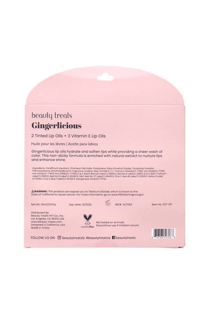 Gingerlicious 5pc Lip Oil Set