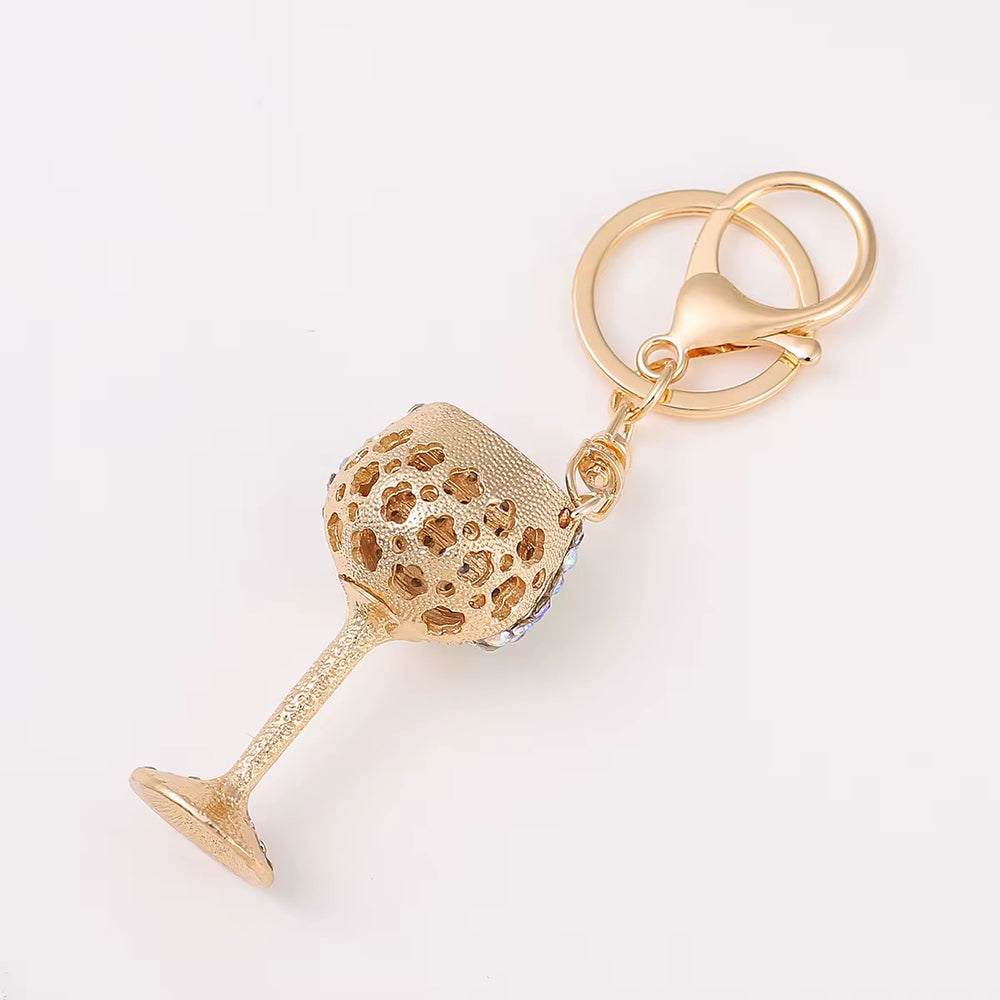 Wine + Sparkle Keychain