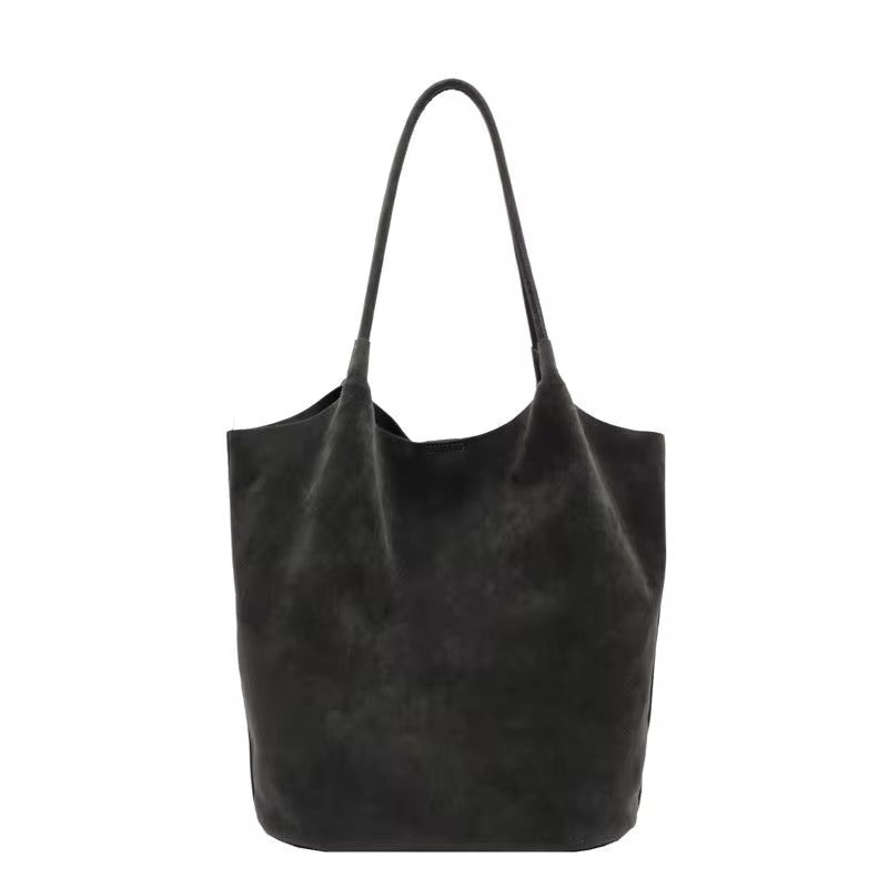 City Suede Boho Bucket Bag